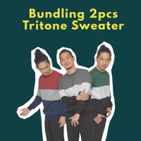 Bundling 2pcs Tritone Sweater | Cotton Fleece | M-XXL