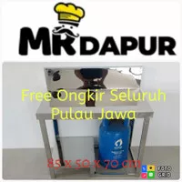 Meja Kompor Stainless MR Dapur Bawah Muat Tabung Gas 12 kg Type MKG