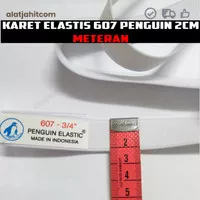 Karet Elastis 2cm penguin 607 METERAN| Karet pinggang | karet kolor