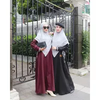 Gamis Terbaru MALIA WNJ Dress Muslim Polos Katun Madinah Serut Tali