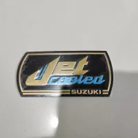 emblem mesin jet cooled suzuki rc80 rc100 sprinter tornado crystal ori