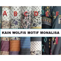 Kain Wolfis Monalisa motif ukuran 1 m