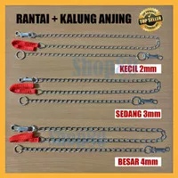 Rantai Kalung Anjing Besi Stainless Tali Tuntun Dog Chain Leash