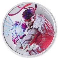 Koin Perak COLOR Tuvalu Street Fighter Ryu 2022 - 1 oz silver coin