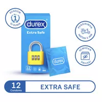 DUREX EXTRA SAFE isi 12 Pcs Kondom Latex 12s Original Exp Lama