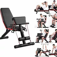 Kursi gym fitnes adjustable press sit up bench dumbell stoll