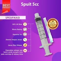 Spuit 5cc Syringe 5cc Suntikan Tinta 5ml Spuid 5ml Ukuran Plus Jarum