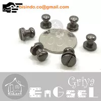 Sekrup Knob Pentol/6,5x9/Handle Kotak Cincin/Baut Pengait Tas Kulit