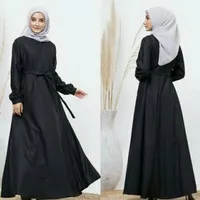 baju muslim busui gamis polos tali bahan katun toyobo