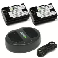 Wasabi Power Battery (2-Pack) and Dual USB Charger for Canon LP-E6