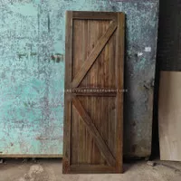 Kusen Daun Pintu Kayu Jati Minimalis Rustic Blackwash Vintage