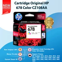 Cartridge Tinta HP 678 Color CZ108AA Printer 1518 2515 2545 2548 2645