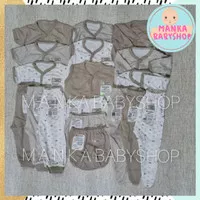 Paket baju bayi newborn Fluffy Khaki / paket bayi baru lahir fluffy