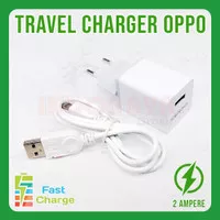 CHARGER ADAPTOR DAN KABEL USB OPPO 2A Travel Charger Oppo 2A