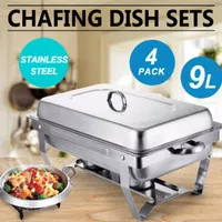 Chafing dish sets 9 liter/ 12 lt wadah saji prasmanan /pemanas makanan