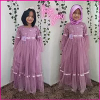 Gaun pesta anak / dress pesta muslim anak usia 5 - 12 tahun gaun pesta