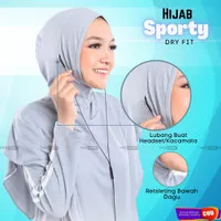 Jilbab OlahRaga Dry Fit Hijab Sporty Set (Baju+Hijab+Masker) Sepeda