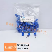 SKUN Tusuk Pin Bulat PTV 2-12 / Skun Kabel 1.5-2.5mm Biru