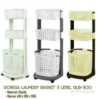 Rovega Laundry Rack & basket 3 susun / keranjang Baju Kotor