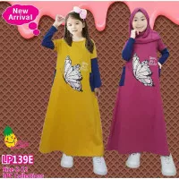 Little pineapple gamis dress Leona hijab anak 3-8Y