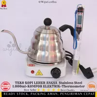 TEKO KOPI STAINLESS - Kompor Listrik Kopi - Termometer digital - KOPI