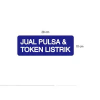 Stiker Vinyl Jualan Pulsa Kuota Token Listrik Warung Toko Informasi
