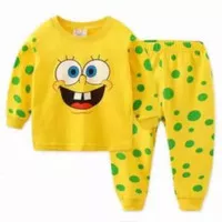 Piyama Spongebob import baju tidur anak import baju tidur spongebob