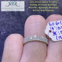 Cincin berlian eropa model listring white gold emas putih full diamond