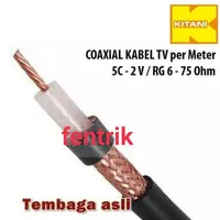 Kabel Antena Kitani 1 Meter/ Kabel CCTV Tanpa Boster 5 C 75 ohm