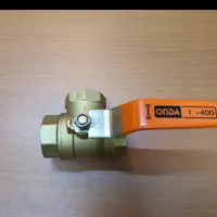 Stop kran ball valve onda 1/2" inch / kran 3 arah kuningan