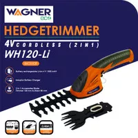 Wagner WH 120-LI 4V 2in1 Cordless Hegdetrimmer / Potong Pagar Tanaman