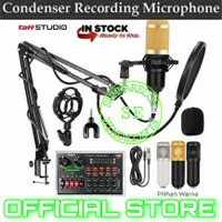 paket mic condenser bm 800 soundcard v9 youtuber bigo live recording