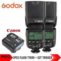 [Bundling Godox] 2Pcs Flash TT600 + Trigger TTL X2T-C Canon