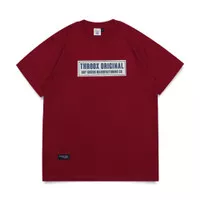 Kaos Lengan Pendek Merah Marun Throox Hasellbank | T-Shirt