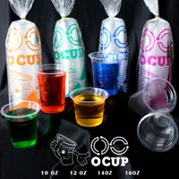 Plastik Cup PP 10 oz / 12 oz / 14 oz / 16 oz Merk O CUP
