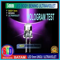 LED 5mm NYALA UNGU ULTRAVIOLET / LED ULTRAVIOLET TEST UANG PALSU