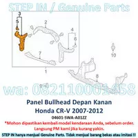 Panel KANAN Radiator Honda CRV CR-V Dudukan bullhead Besi 2007 - 2012