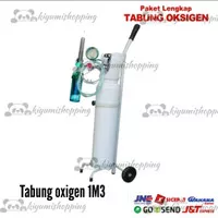 Tabung Oksigen 2M3+Isi(tabung,troly,regulator,selang oksigen) - 1kubik