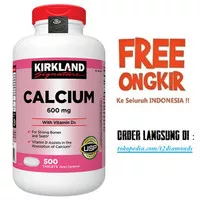 Kirkland Kalsium Calcium 600mg 600 mg Vitamin Vit D3 D-3 D isi 500