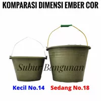 Ember Plastik Anti Pecah Cor 14 / Ember Cor Hijau Kecil / Anti Pecah