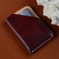 handmade leather card holder wallet dompet kartu kulit