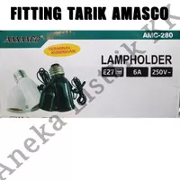 AMASCO FITTING TARIK 2 LAMPU E27 FITING SAKLAR GANTUNG 2LAMPU E 27