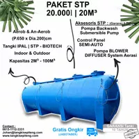 PAKET SYSTEM BIOFILTER STP BIOFIL BIOTECH BIOTANK 20000 Liter / 20M3