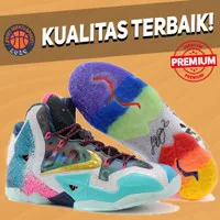 Sepatu Basket Sneakers Nike Lebron 11 What The Multicolor Pria Wanita