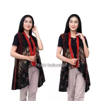 Batik Wanita Cardigan Ulir Kombinasi-Outer Batik-Rompi Batik Panjang
