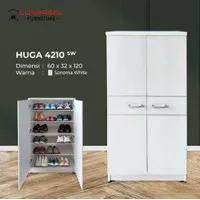 LUNAR LEMARI RAK SEPATU 2 PINTU SUSUN 6 HUGA 4210