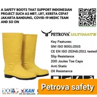 sepatu boot petrova kuning / safety boot petrova