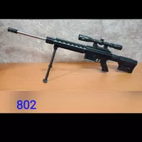 SR-25 M802 Spring Kokang Rifle Toys Gun Airsoft Sniper Mainan bonus bb