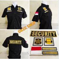 HEM KEMEJA SECURITY EMBLEM NYALA VELCRO DAPAT DI LEPAS