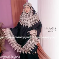 mukena dewasa jumbo katun mikro renda daun isyana mukenah kd renda